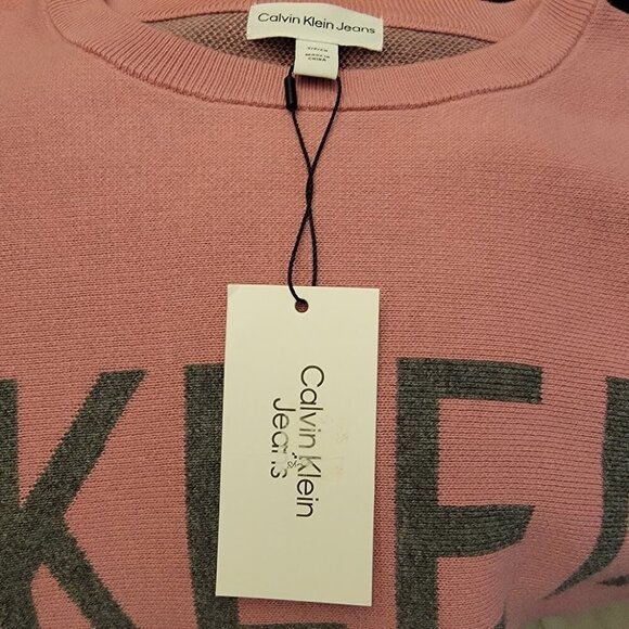 Calvin Klein Jeans Women's Casual Round Neck Logo Sweater - Picture 8 of 10